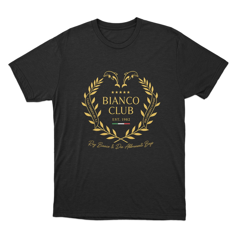 Bianco Club Unisex T Shirt Black Bianco Club Unisex T Shirt Black