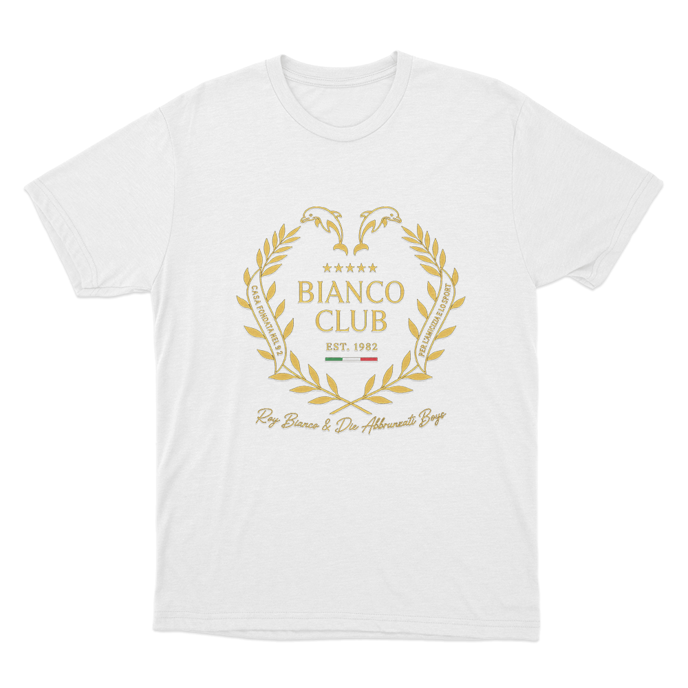 Bianco Club Unisex T Shirt White Bianco Club Unisex T Shirt White