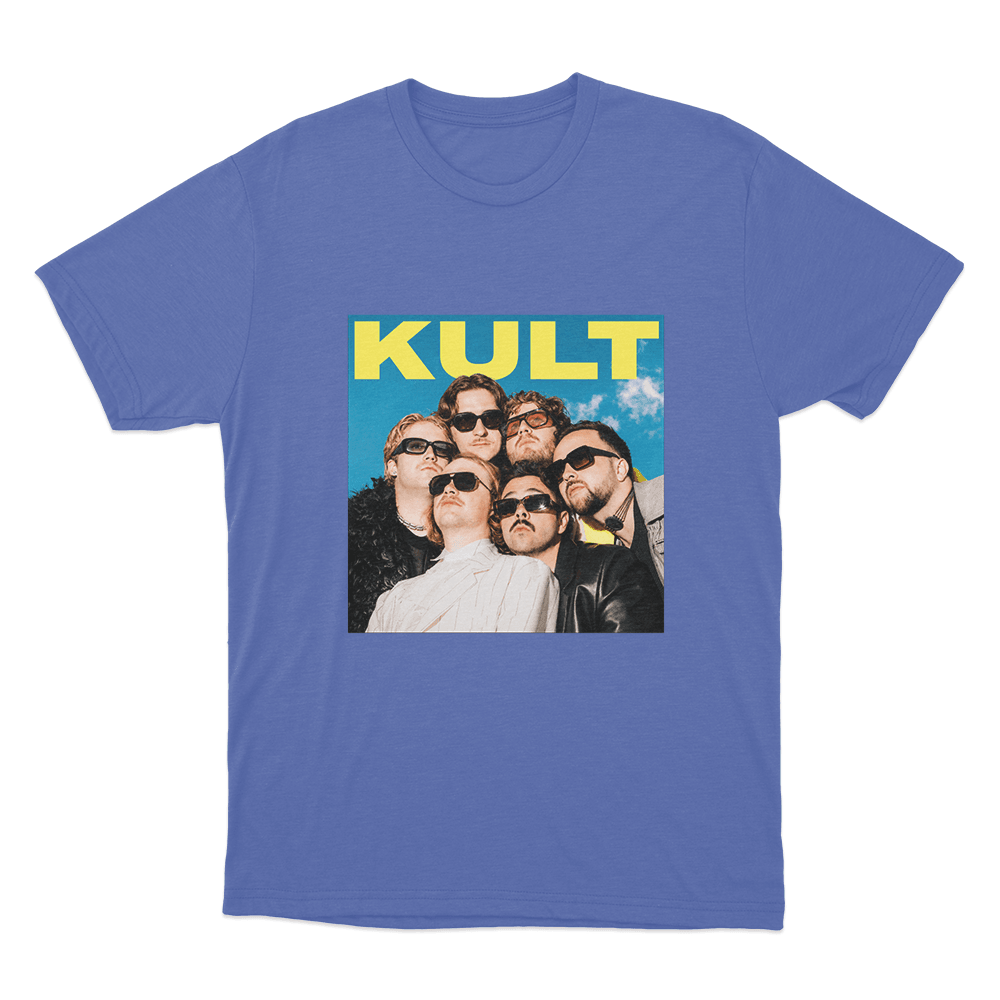 Kult Cover Unisex T Shirt Blue Kult Cover Unisex T Shirt Blue