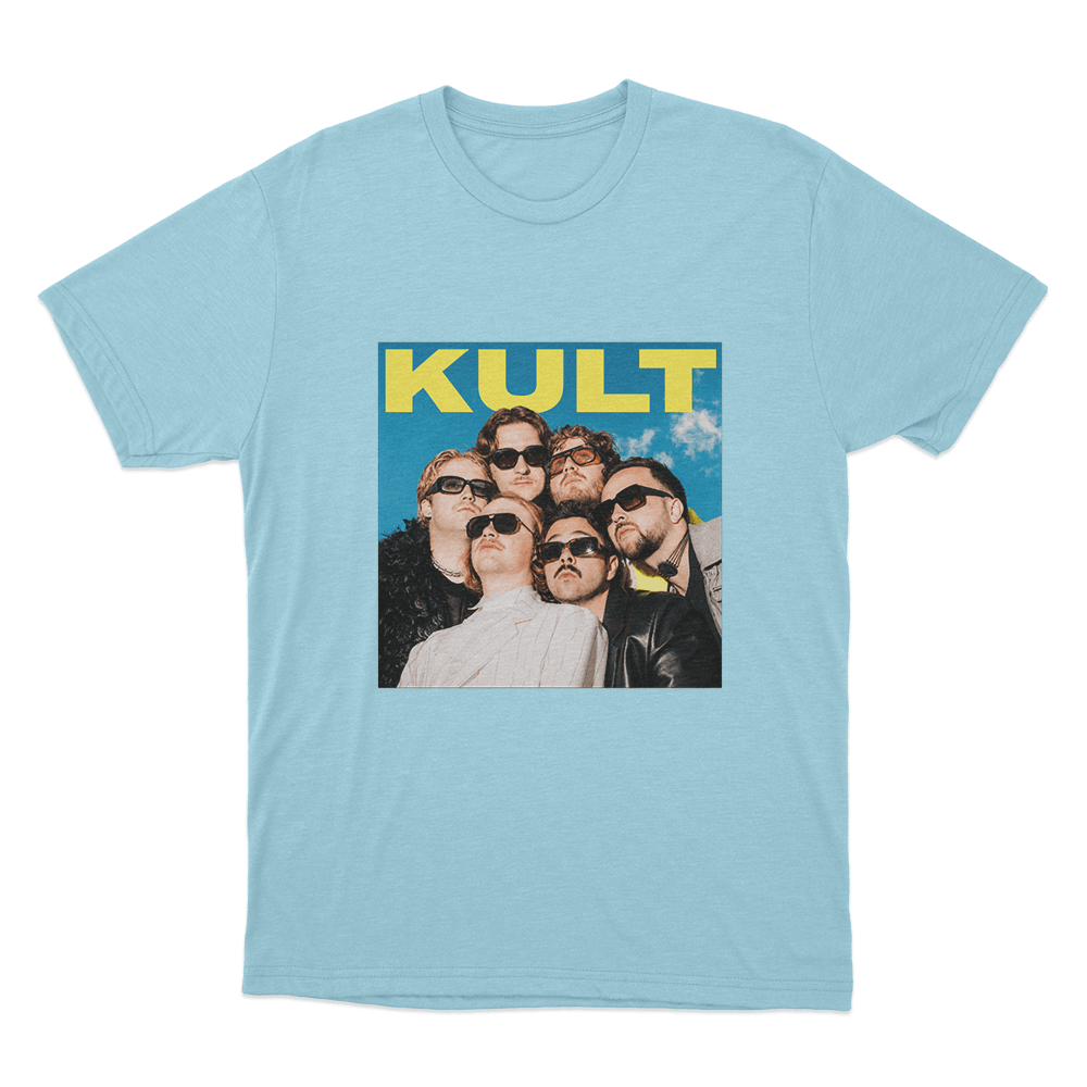 Kult Cover Unisex T Shirt Sky Blue Kult Cover Unisex T Shirt Sky Blue