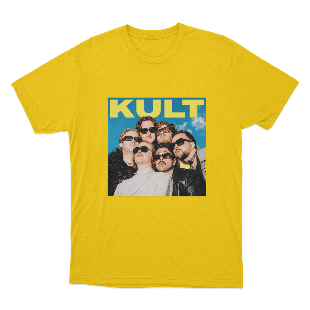 Kult Cover Unisex T Shirt Yellow Kult Cover Unisex T Shirt Yellow